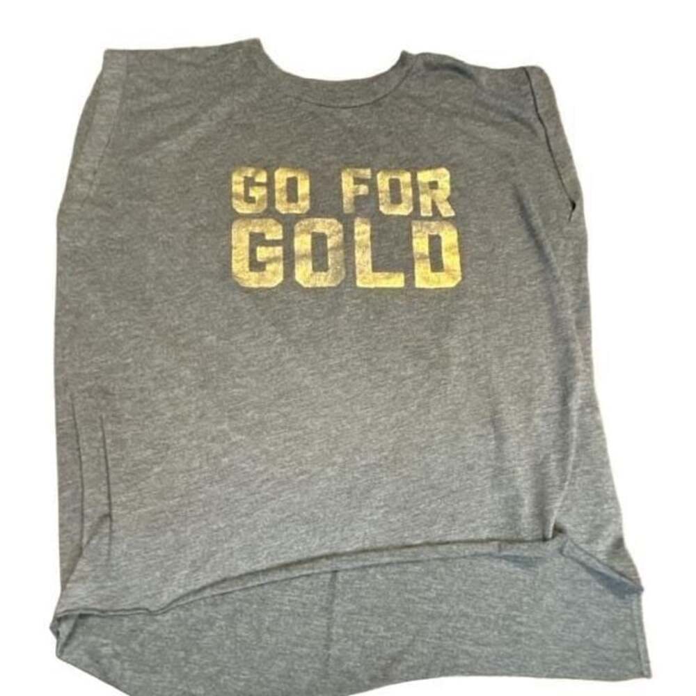 Gold's Gym Go For Gold Gray Sleeveless Top Sz M